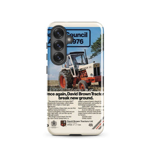 The Tractor Mugs Store Samsung Galaxy S25 David Brown Advert | Tough case for Samsung® Quality Farmers Merch