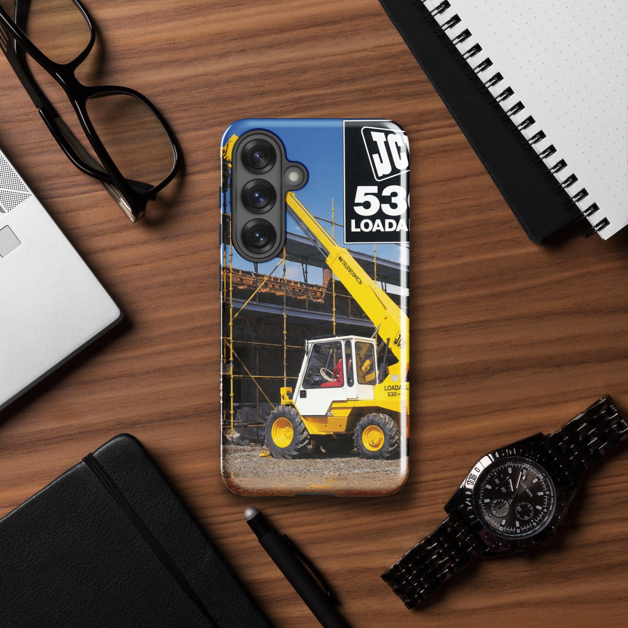 The Tractor Mugs Store Samsung Galaxy S25 JCB Loadall 530 Brochure | Tough case for Samsung® Quality Farmers Merch
