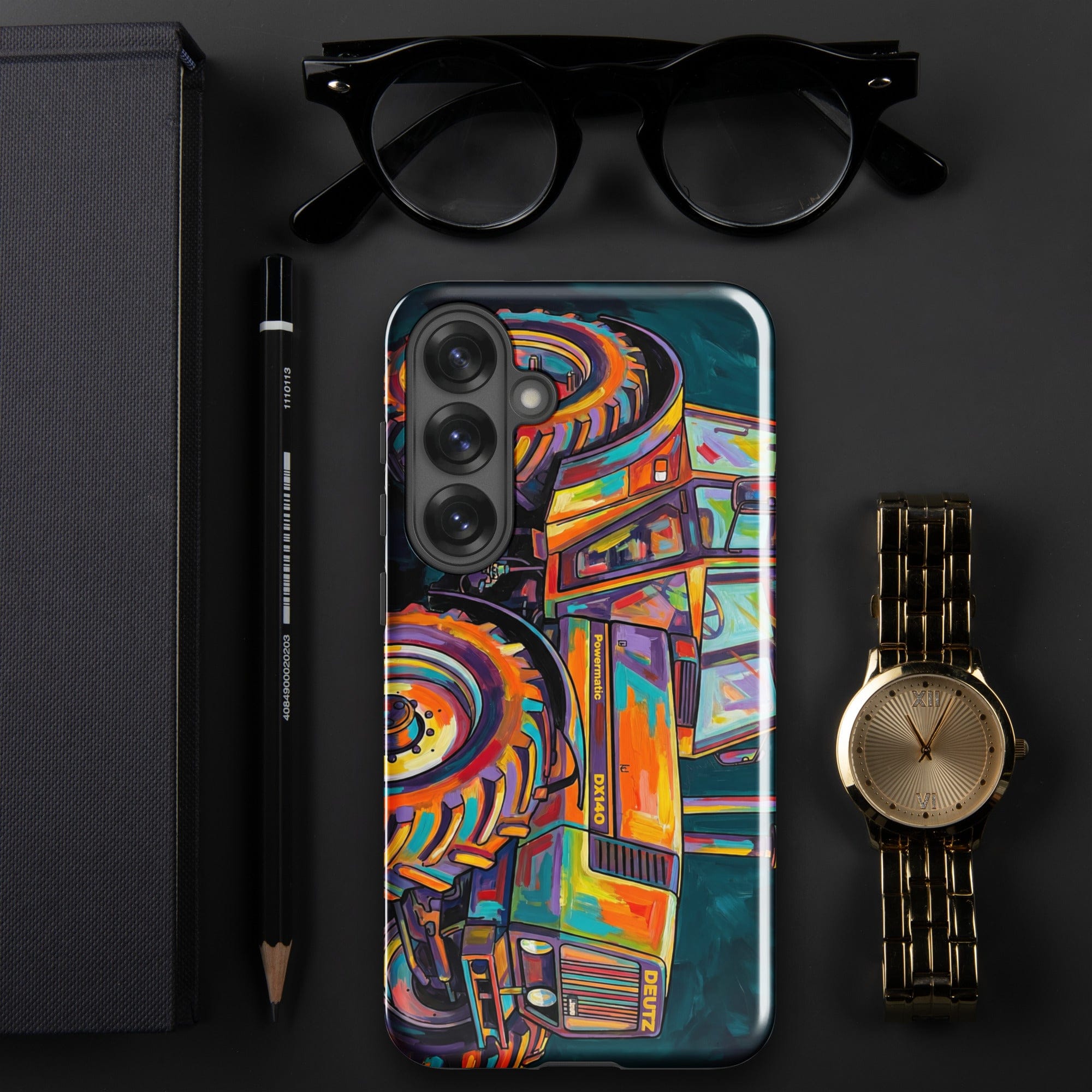 The Tractor Mugs Store Samsung Galaxy S25 Plus Deutz Fahr DX 140 | Splash Art Tough case for Samsung® Quality Farmers Merch