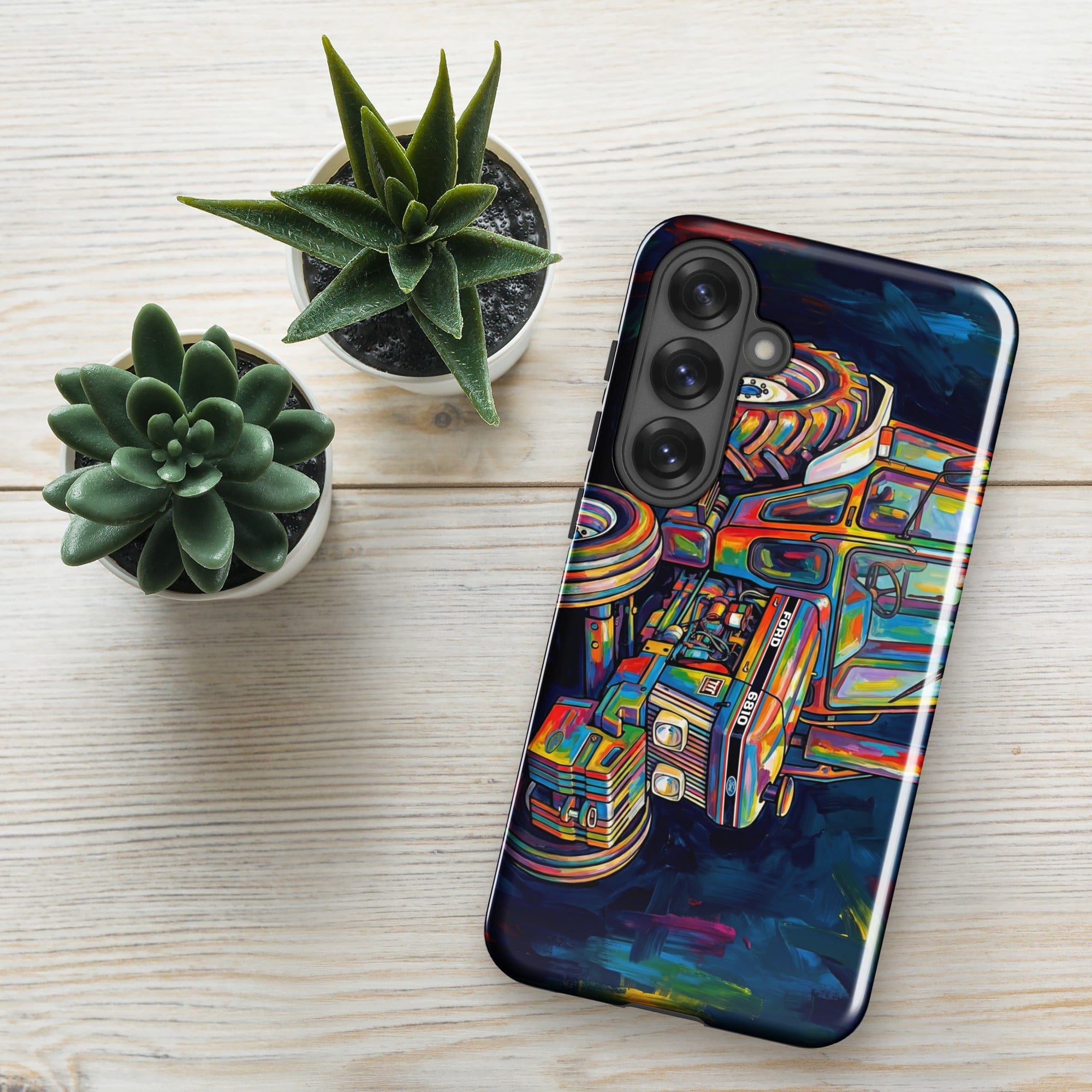 The Tractor Mugs Store Samsung Galaxy S25 Plus Ford 6810 2WD | Splash Art Tough case for Samsung® Quality Farmers Merch