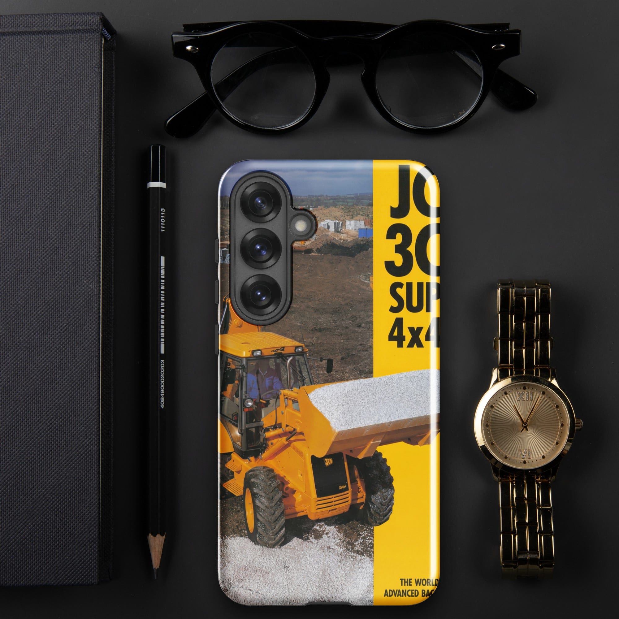The Tractor Mugs Store Samsung Galaxy S25 Plus JCB 3CX 4x4x4 Brochure | Tough case for Samsung® Quality Farmers Merch