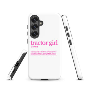The Tractor Mugs Store Samsung Galaxy S25 TRACTOR GIRL | Tough case for Samsung® Quality Farmers Merch
