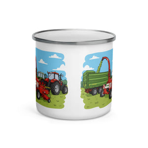 The Tractor Mugs Store Silage Man Old School' | Enamel Mug Quality Farmers Merch