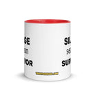 The Tractor Mugs Store Silage Season Survivor  | Mug with Color Inside Quality Farmers Merch