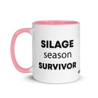 The Tractor Mugs Store Silage Season Survivor  | Mug with Color Inside Quality Farmers Merch