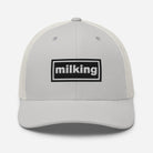 The Tractor Mugs Store Silver Oasis Style Retro Milking | Trucker Cap Quality Farmers Merch