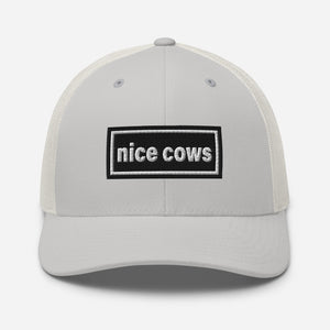 The Tractor Mugs Store Silver Oasis Style Retro Nice Cows | Trucker Cap Quality Farmers Merch
