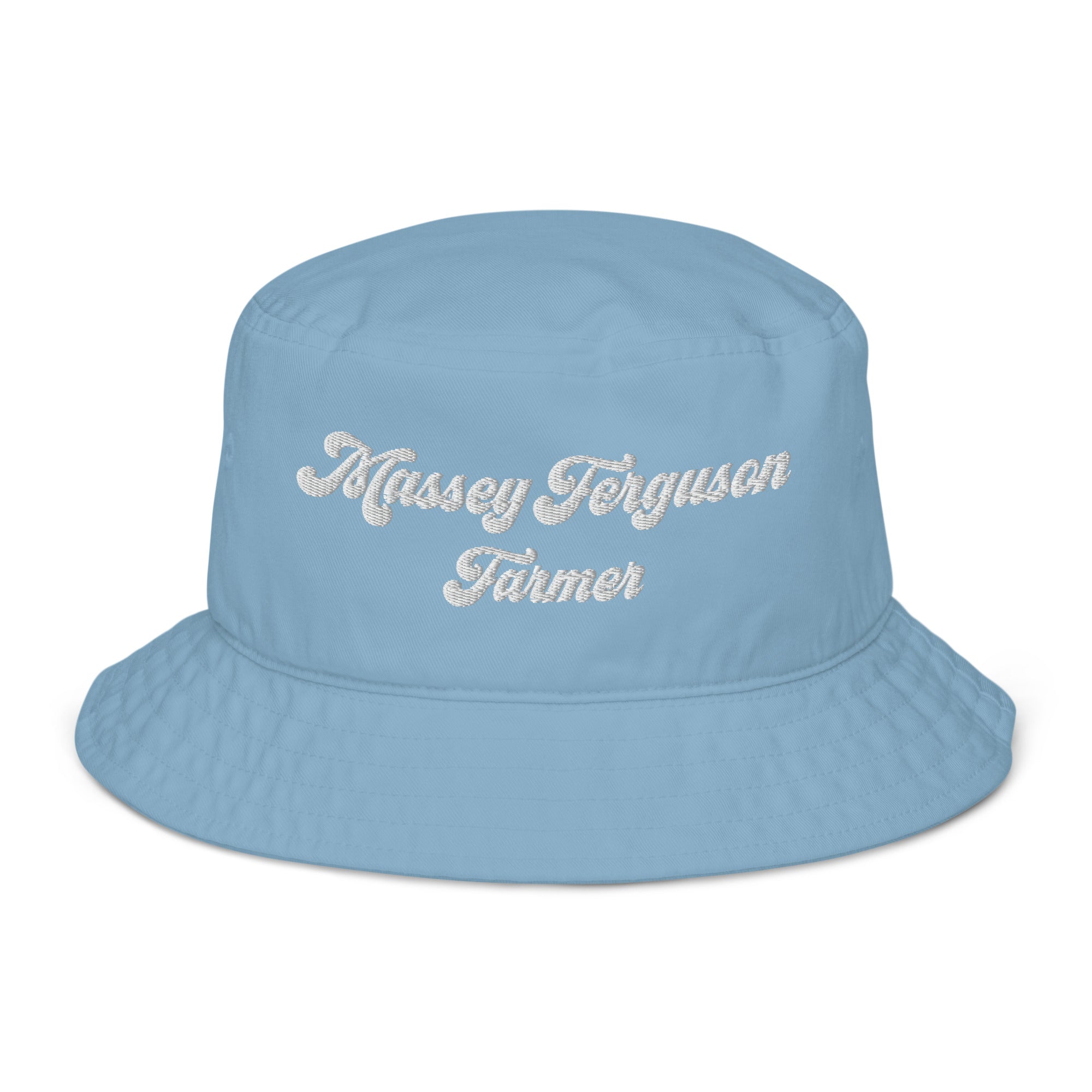 The Tractor Mugs Store Slate Blue Massey Ferguson | Organic Bucket Hat Quality Farmers Merch