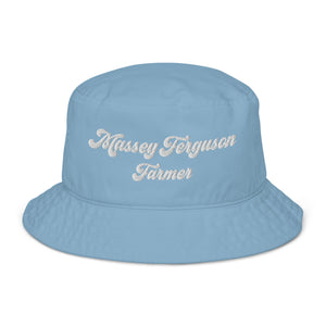 The Tractor Mugs Store Slate Blue Massey Ferguson | Organic Bucket Hat Quality Farmers Merch