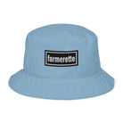 The Tractor Mugs Store Slate Blue Oasis Style Farmerette | Organic bucket hat Quality Farmers Merch