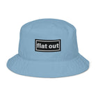 The Tractor Mugs Store Slate Blue Oasis Style Flat Out | Organic bucket hat Quality Farmers Merch