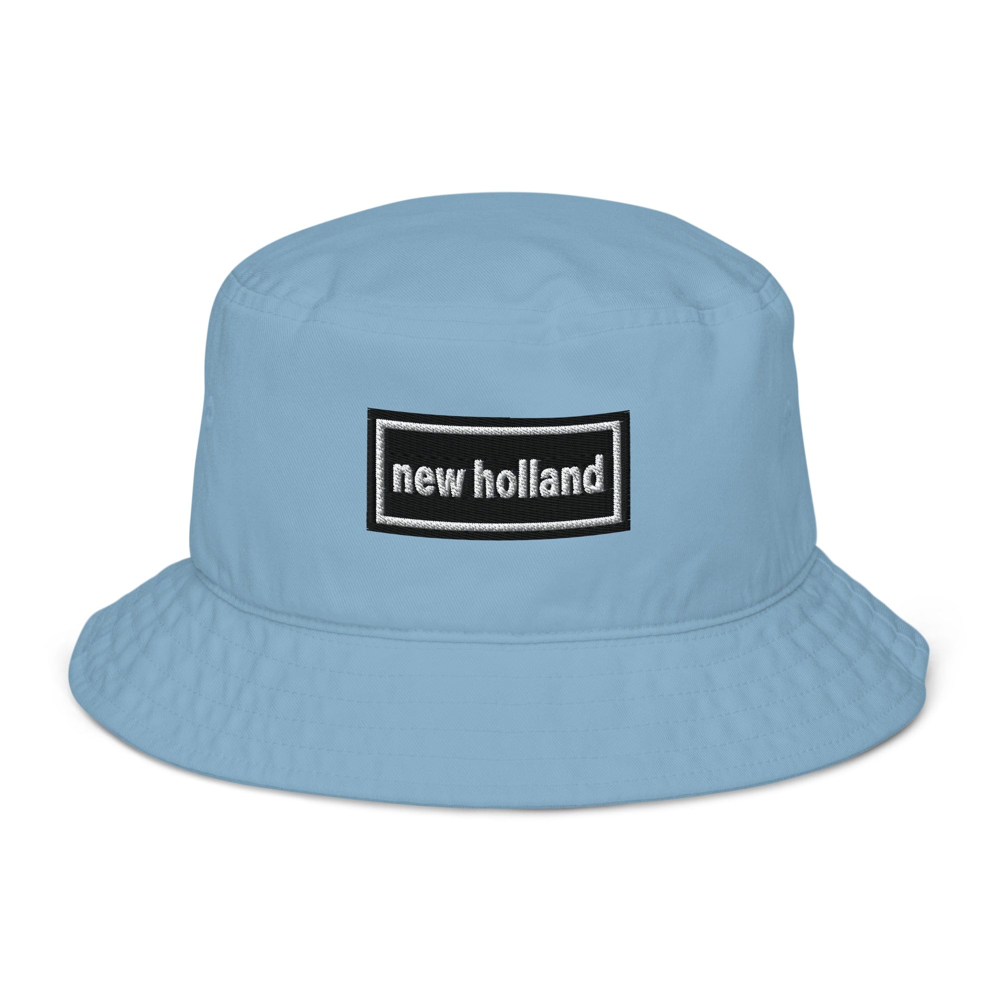 The Tractor Mugs Store Slate Blue Oasis Style New Holland | Organic bucket hat Quality Farmers Merch