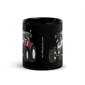The Tractor Mugs Store Steyr 4120 Plus | Black Glossy Mug Quality Farmers Merch