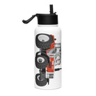 The Tractor Mugs Store Steyr 8130 | Stainless steel water bottle with a straw lid Quality Farmers Merch