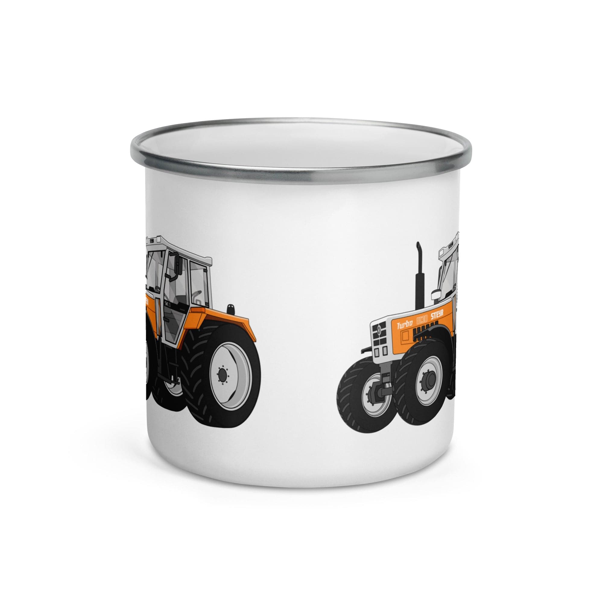The Tractor Mugs Store Steyr SK 8130 Kommunal | Enamel Mug Quality Farmers Merch