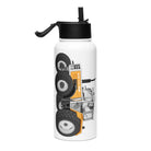 The Tractor Mugs Store Steyr SK 8130 Kommunal | Stainless steel water bottle with a straw lid Quality Farmers Merch