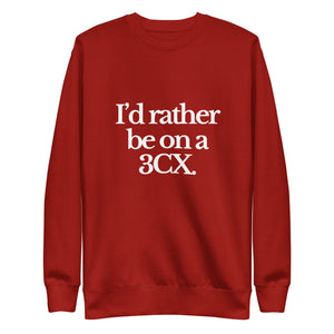 The Tractor Mugs Store Sweatshirt Cardinal / S I'D RATHER BE ON A 3CX | Unisex Premium Sweatshirt Quality Farmers Merch