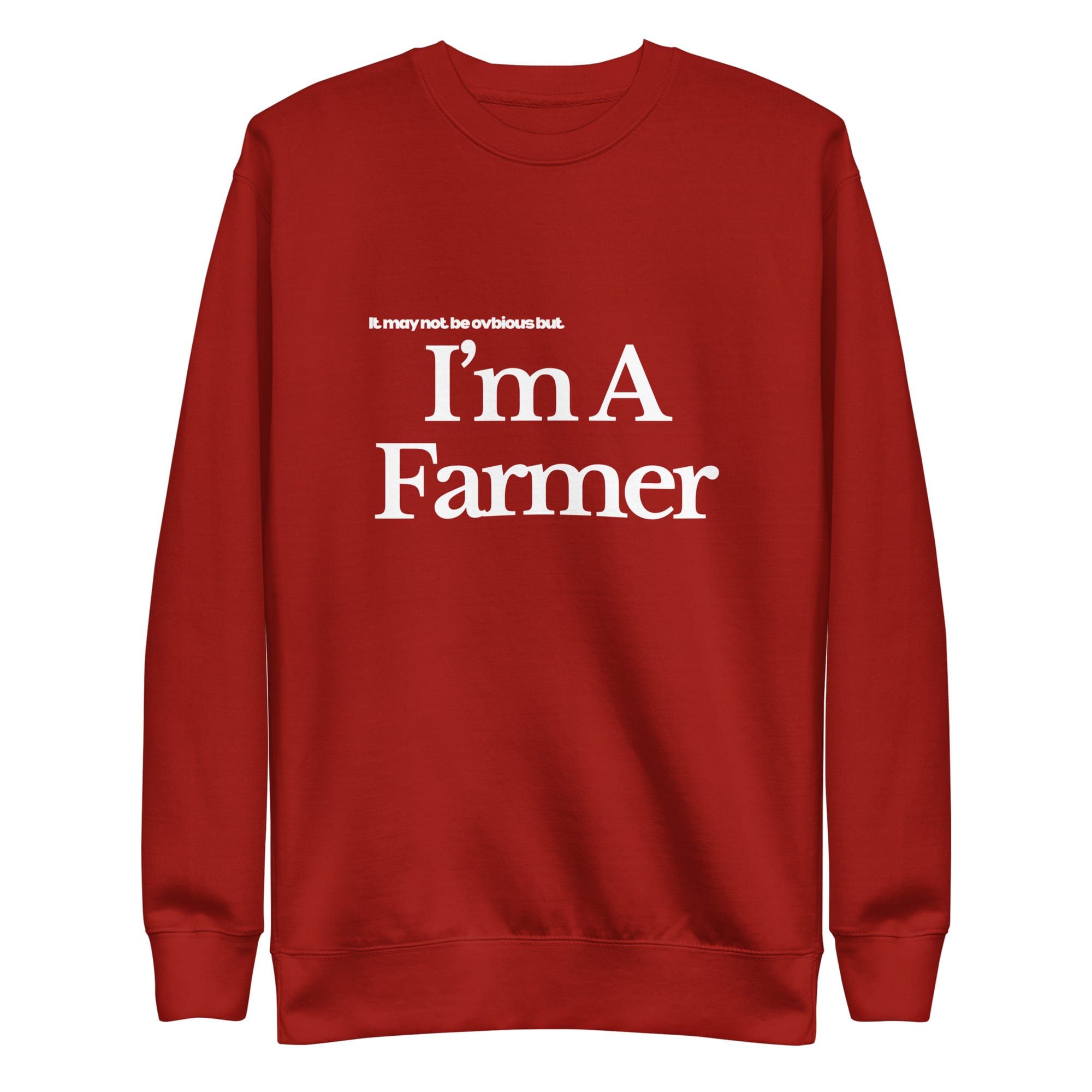 The Tractor Mugs Store Sweatshirt Cardinal / S I'M A FARMER | Unisex Premium Sweatshirt Quality Farmers Merch