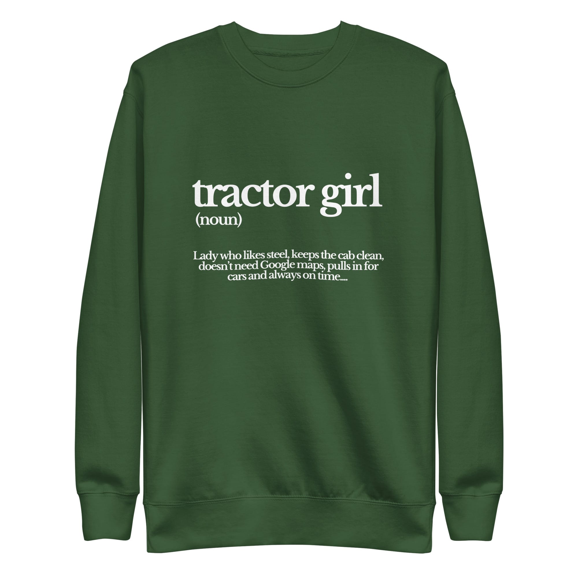 The Tractor Mugs Store Sweatshirt Forest Green / S TRACTOR GIRL | Unisex Premium Sweatshirt Quality Farmers Merch