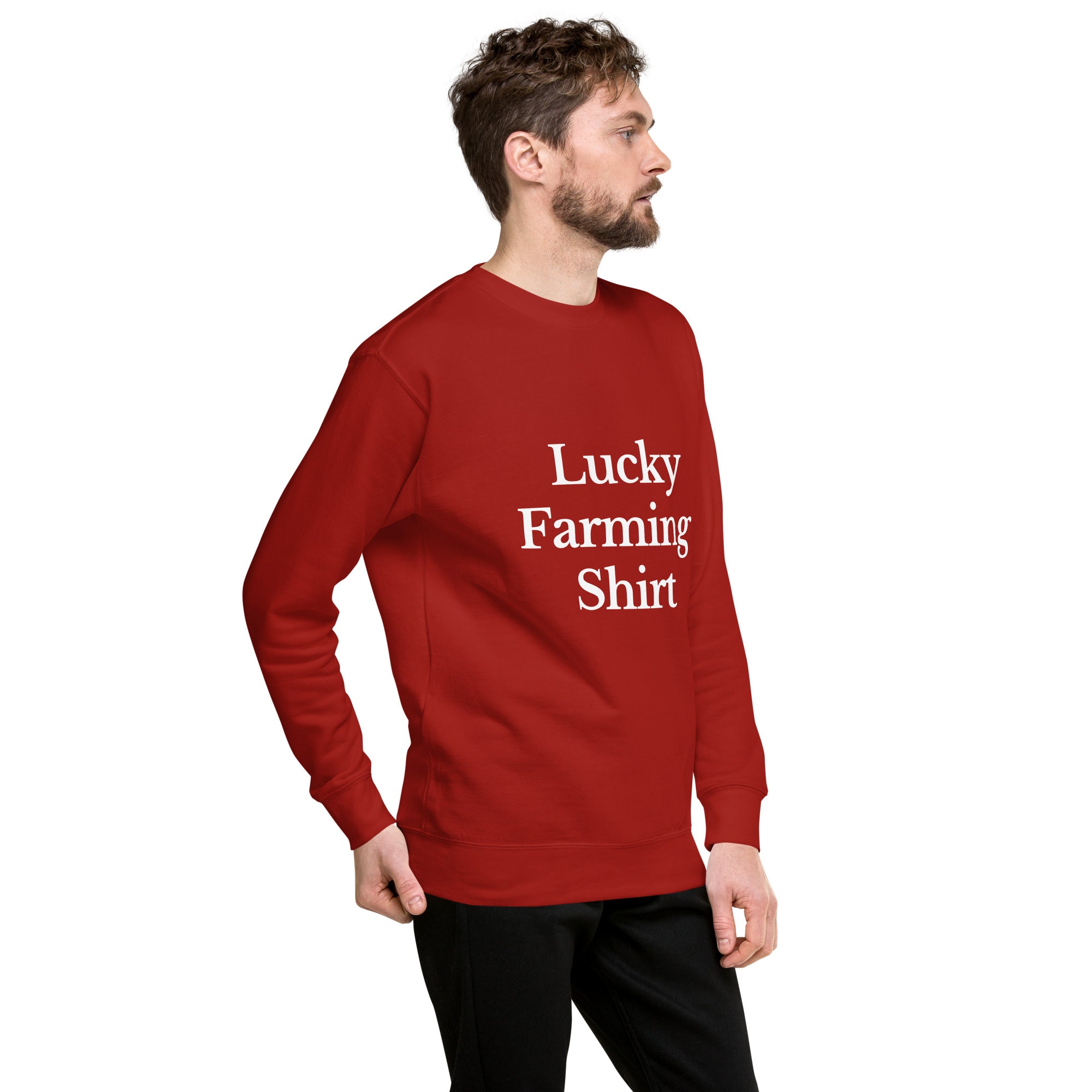 The Tractor Mugs Store Sweatshirt LUCKY FARMING SHIRT | Unisex Premium Sweatshirt Quality Farmers Merch