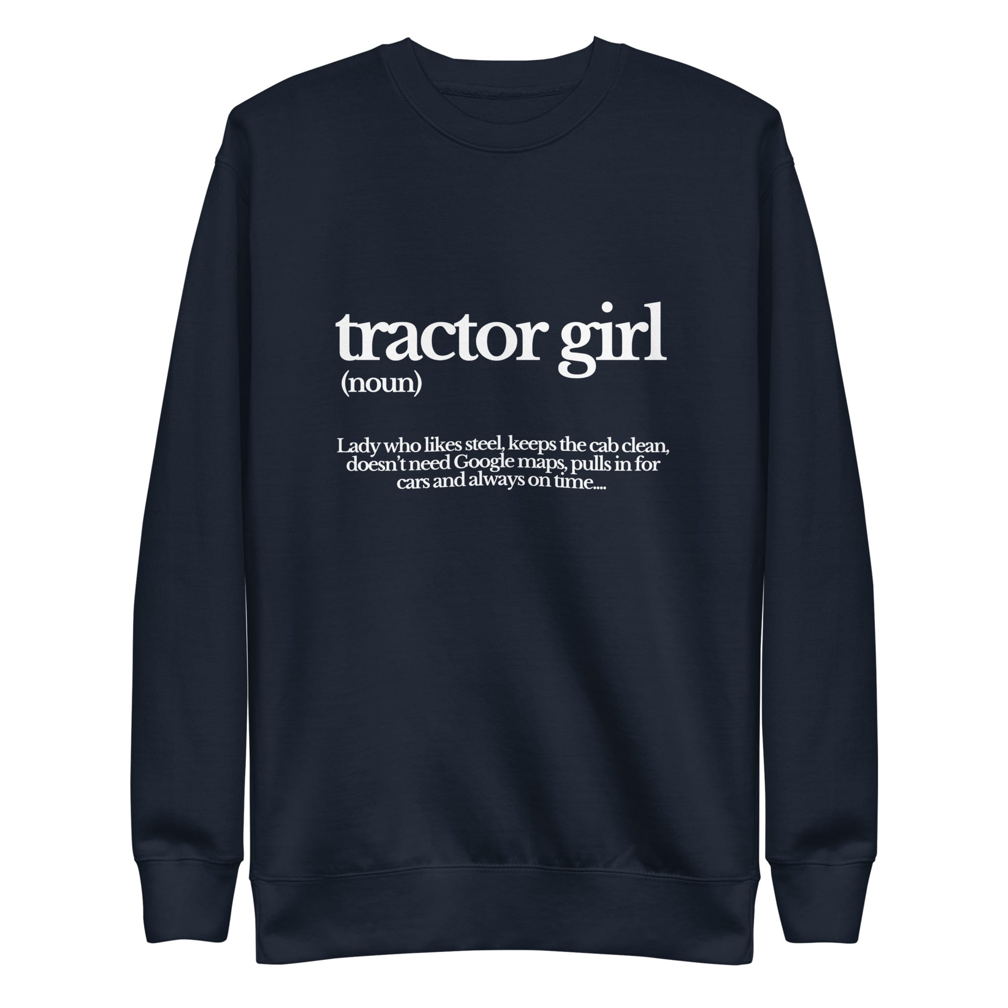 The Tractor Mugs Store Sweatshirt Navy Blazer / S TRACTOR GIRL | Unisex Premium Sweatshirt Quality Farmers Merch