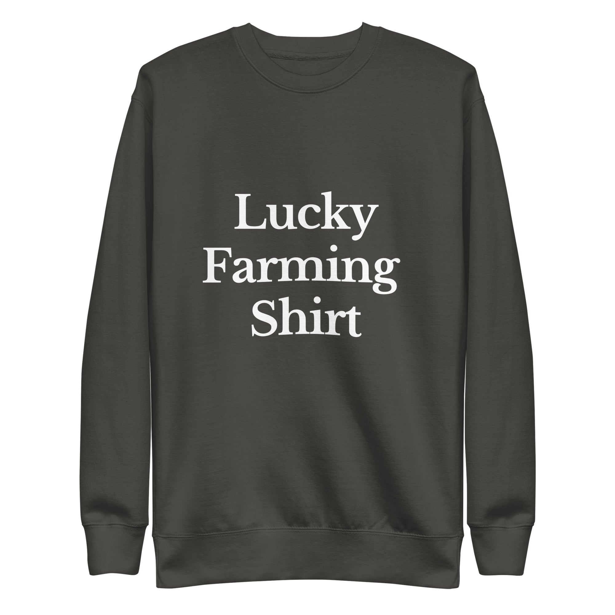 The Tractor Mugs Store Sweatshirt Vintage Black / S LUCKY FARMING SHIRT | Unisex Premium Sweatshirt Quality Farmers Merch