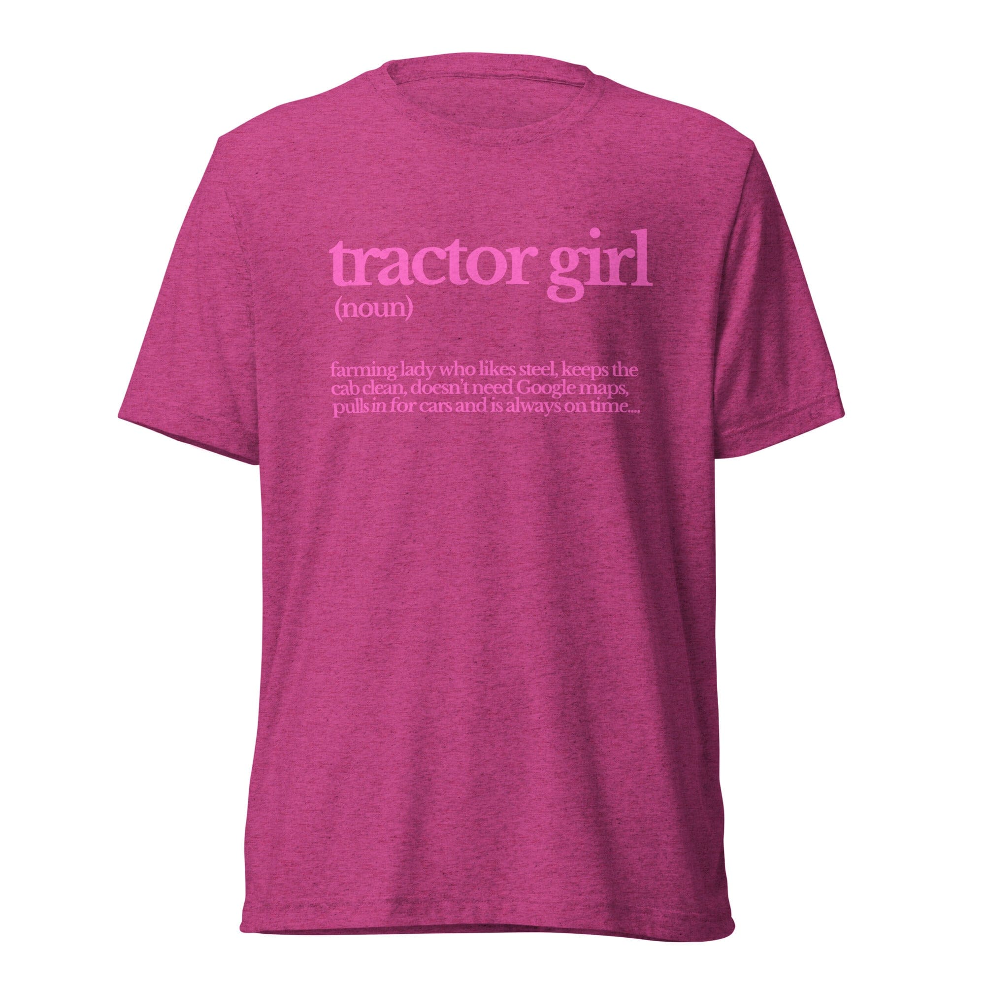The Tractor Mugs Store T-Shirt Berry Triblend / XS TRACTOR GIRL | T-shirt Quality Farmers Merch