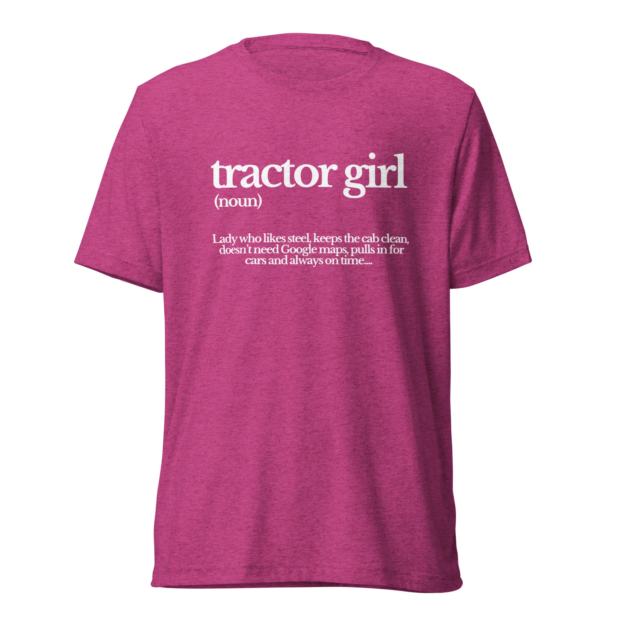 The Tractor Mugs Store T-Shirt Berry Triblend / XS TRACTOR GIRL | T-shirt Quality Farmers Merch