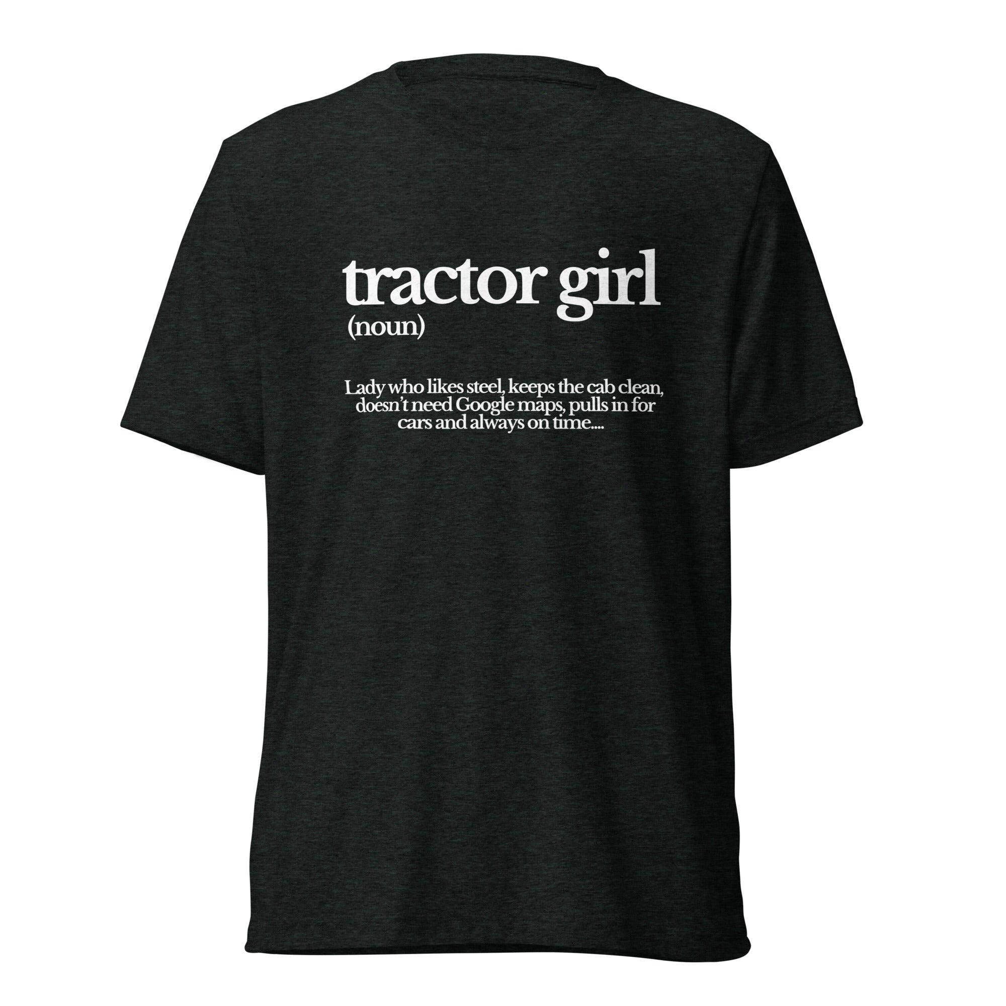 The Tractor Mugs Store T-Shirt Charcoal-Black Triblend / XS TRACTOR GIRL | T-shirt Quality Farmers Merch