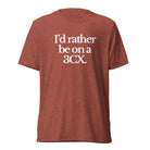 The Tractor Mugs Store T-Shirt Clay Triblend / XS I'D RATHER BE ON A 3CX | T-shirt Quality Farmers Merch