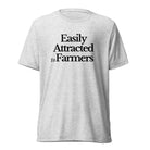 The Tractor Mugs Store T-Shirt White Fleck Triblend / XS EASILY ATTRACTED TO FARMERS | T-shirt Quality Farmers Merch