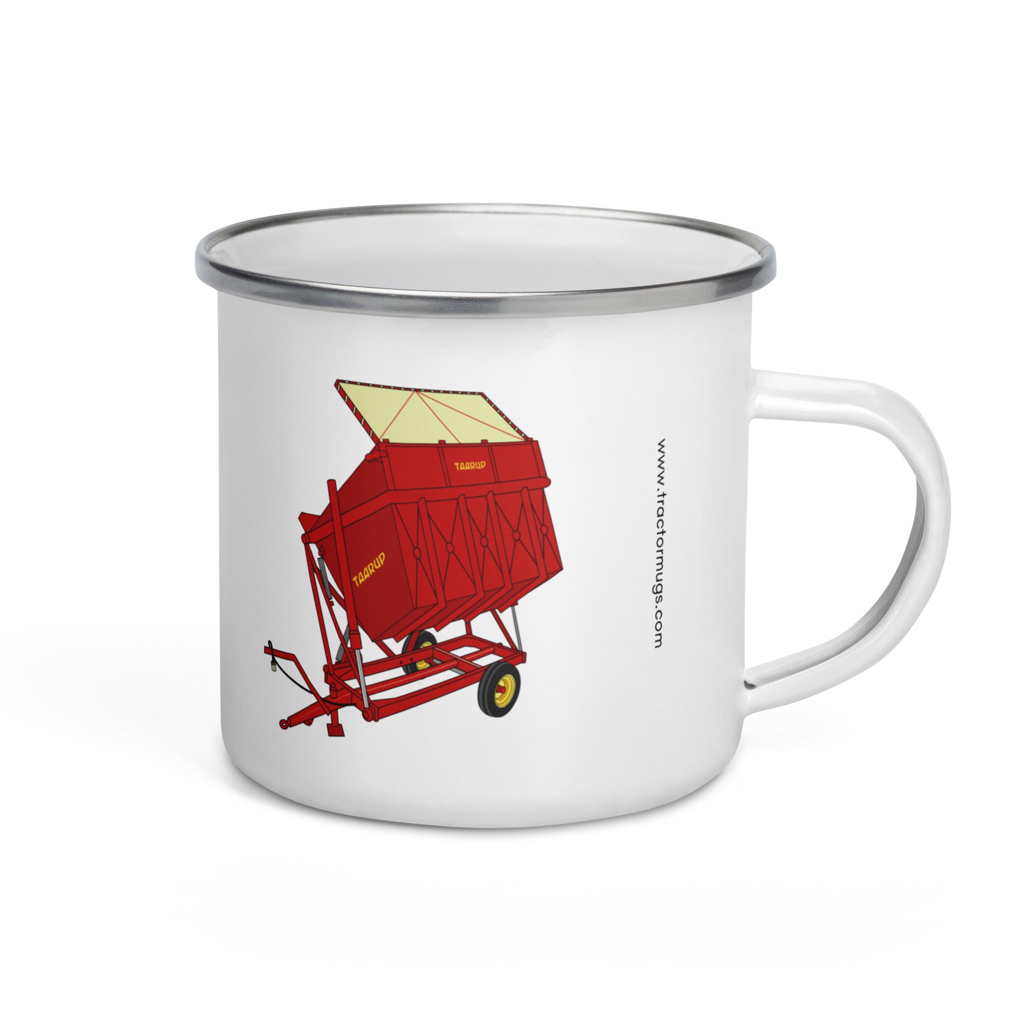 The Tractor Mugs Store Taarup tipvogn T3 Trailer | Enamel Mug Quality Farmers Merch