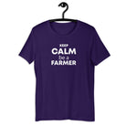 The Tractor Mugs Store Team Purple / XS Keep Calm. Be a Farmer | Unisex t-shirt Quality Farmers Merch