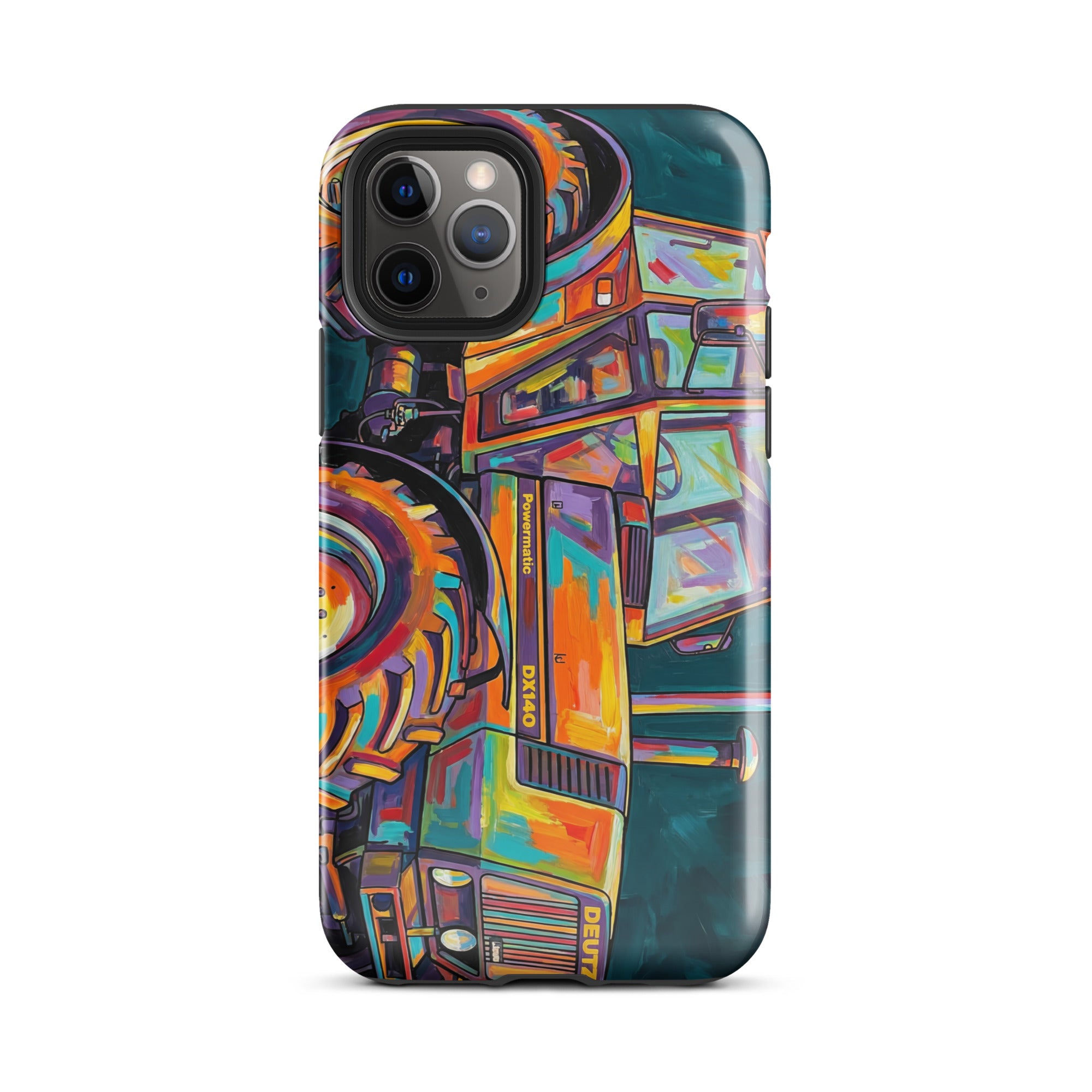 The Tractor Mugs Store Tough Case for iPhone® iPhone 11 Pro Deutz Fahr DX 140 | Splash Art Tough Case for iPhone® Quality Farmers Merch