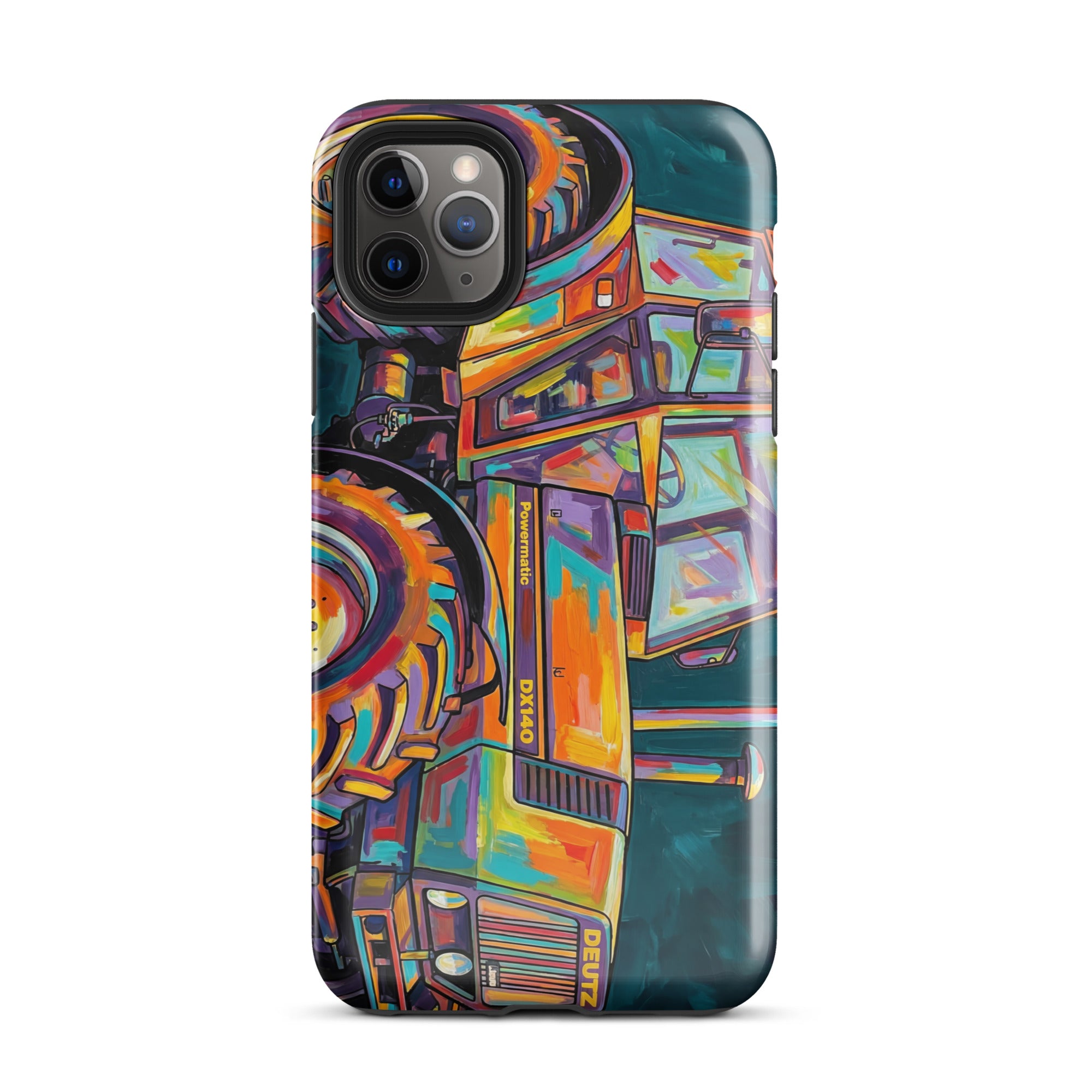 The Tractor Mugs Store Tough Case for iPhone® iPhone 11 Pro Max Deutz Fahr DX 140 | Splash Art Tough Case for iPhone® Quality Farmers Merch