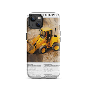 The Tractor Mugs Store Tough Case for iPhone® iPhone 13 JCB 415 Loader Advert | Tough Case for iPhone® Quality Farmers Merch