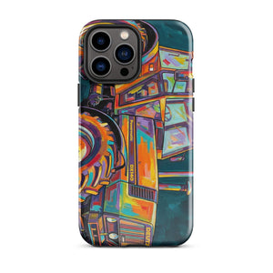The Tractor Mugs Store Tough Case for iPhone® iPhone 13 Pro Max Deutz Fahr DX 140 | Splash Art Tough Case for iPhone® Quality Farmers Merch