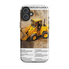 The Tractor Mugs Store Tough Case for iPhone® iPhone 16 Plus JCB 415 Loader Advert | Tough Case for iPhone® Quality Farmers Merch
