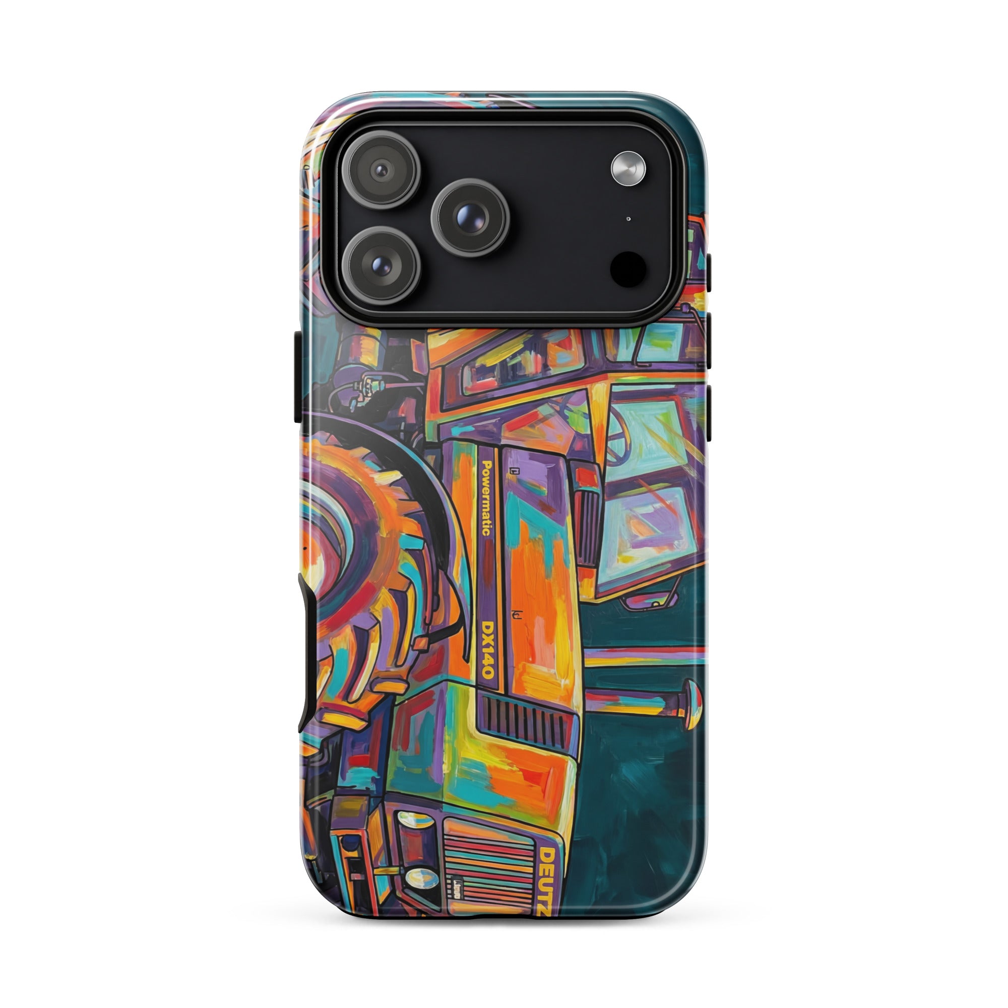 The Tractor Mugs Store Tough Case for iPhone® iPhone 17 Pro Max Deutz Fahr DX 140 | Splash Art Tough Case for iPhone® Quality Farmers Merch