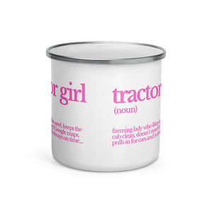 The Tractor Mugs Store TRACTOR GIRL | Enamel Mug Quality Farmers Merch
