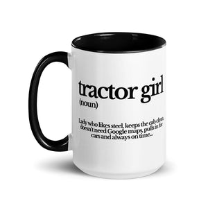 The Tractor Mugs Store TRACTOR GIRL | Mug with Color Inside Quality Farmers Merch