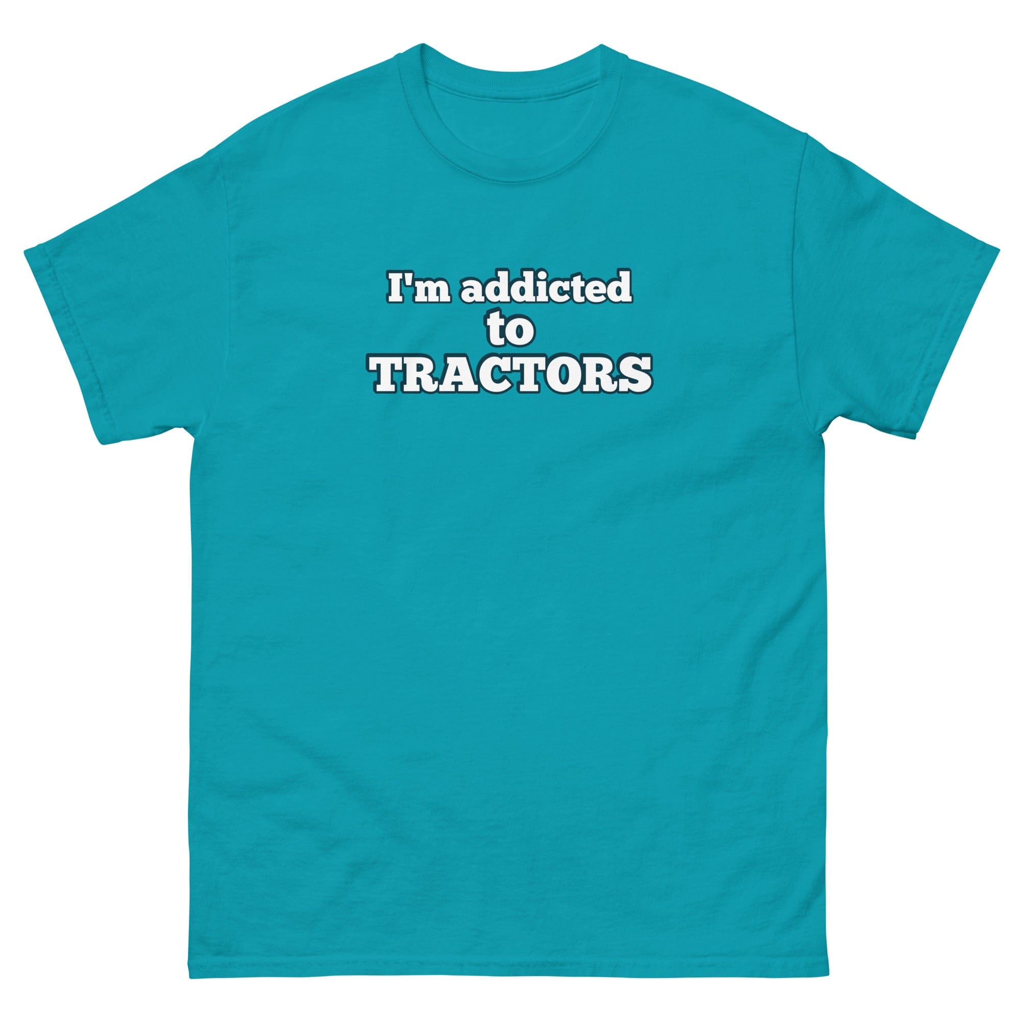 The Tractor Mugs Store Tropical Blue / S I'm Addicted to Tractors | Unisex Classic Tee Quality Farmers Merch
