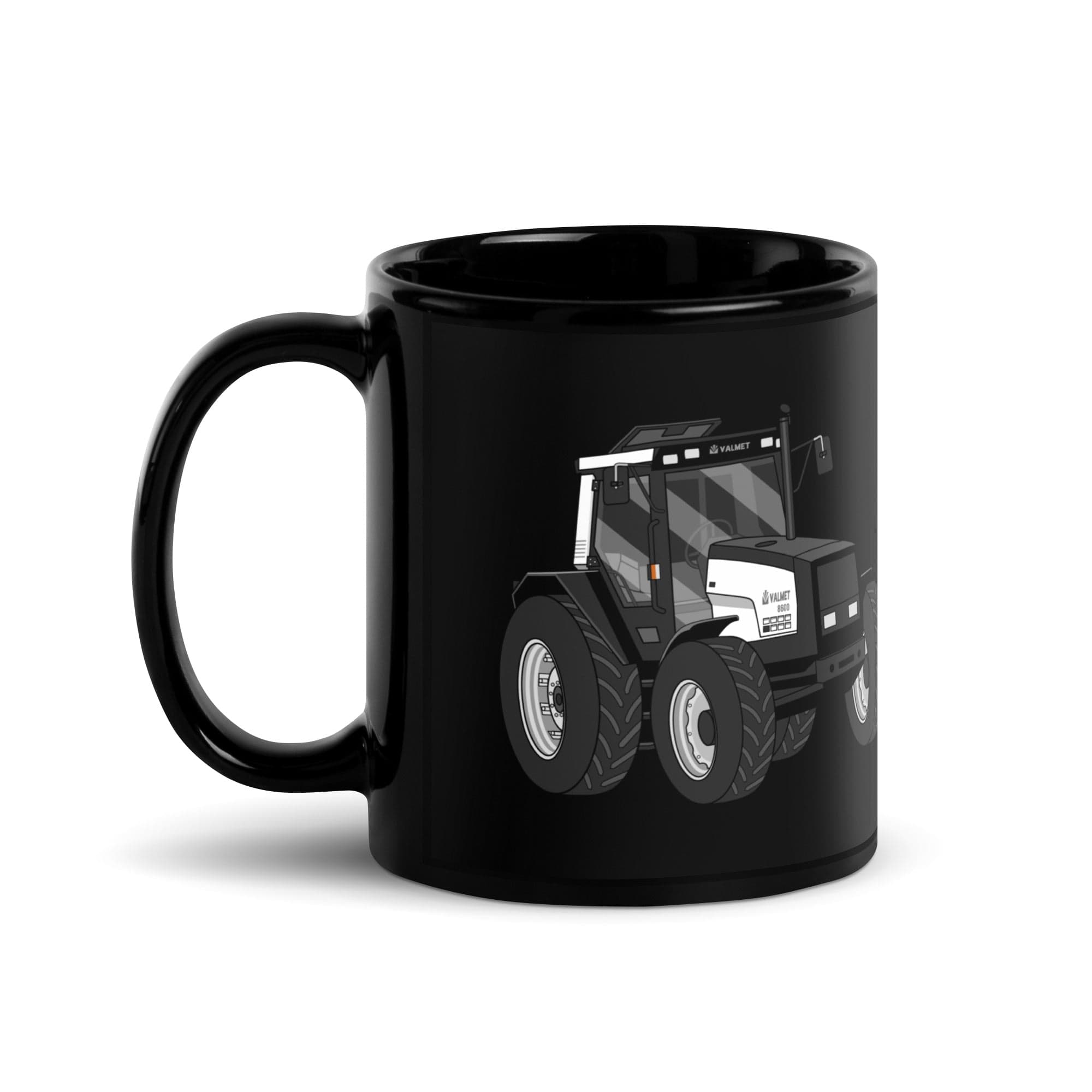 The Tractor Mugs Store Valmet Mega 8600 | Black Glossy Mug Quality Farmers Merch