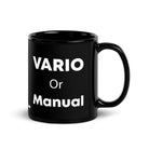 The Tractor Mugs Store Vario or Manual | Black Glossy Mug Quality Farmers Merch