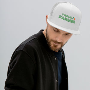 The Tractor Mugs Store White Proud Irish Farmer Trucker Cap Quality Farmers Merch