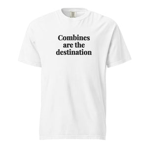 The Tractor Mugs Store White / S Combines Are the Destination | Unisex Premium T-shirt Quality Farmers Merch