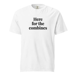 The Tractor Mugs Store White / S Here for the Combines | Unisex Premium T-shirt Quality Farmers Merch