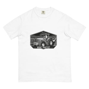 The Tractor Mugs Store White / S John Deere 7810 TRAFFIC WHAT TRAFFIC? Moose | Unisex Premium T-shirt Quality Farmers Merch