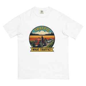 The Tractor Mugs Store White / S Massey Ferguson 35X TRAFFIC WHAT TRAFFIC? Outdoor | Unisex Premium T-shirt Quality Farmers Merch
