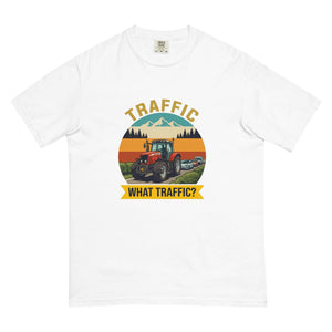 The Tractor Mugs Store White / S Massey Ferguson 6480 TRAFFIC WHAT TRAFFIC? Outdoor | Unisex Premium T-shirt Quality Farmers Merch